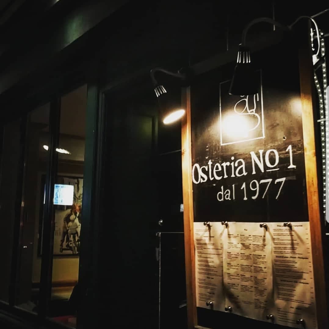 The blackboard at the entrance